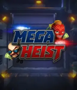 Enter the thrilling world of Mega Heist slot by Relax Gaming, featuring comedic characters ready to undertake a big score. This image portrays the excitement of the heist with its dynamic logo and a mysterious vault backdrop. Great for fans of heist movies, providing a captivating escape. 