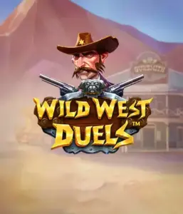  Immerse yourself in the wild world of "Wild West Duels" by Pragmatic Play, featuring a gritty gunslinger ready for a showdown. The image features a fierce cowboy with crossed pistols, set against a dusty Western town. His sharp gaze and elaborate attire embody the spirit of the Old West. The game's title is boldly presented in an ornate font, enhancing the adventurous theme. 